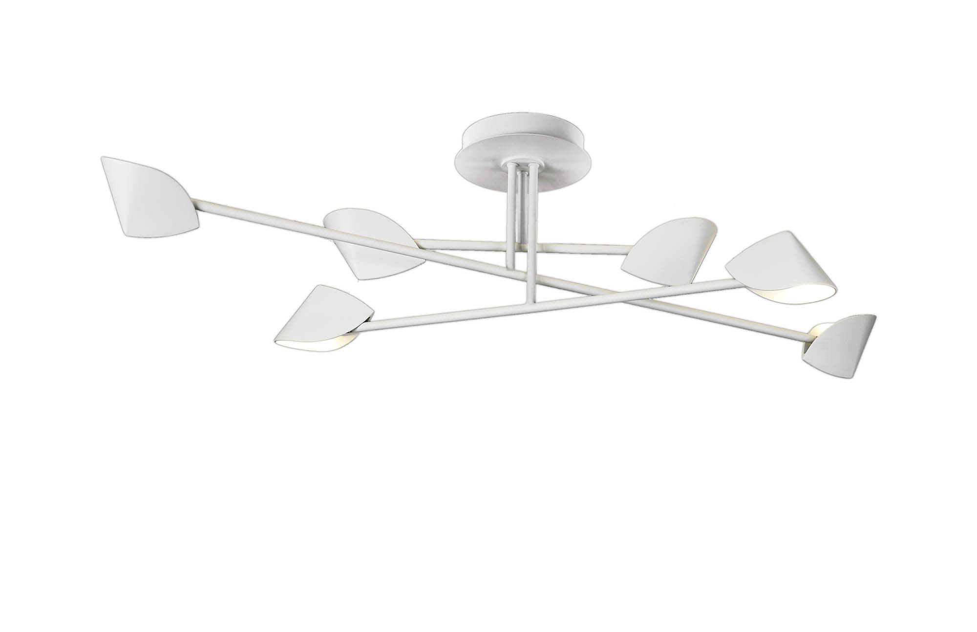 Capuccina White Ceiling Lights Mantra Semi Flush Fittings